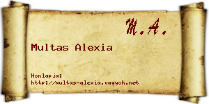 Multas Alexia névjegykártya